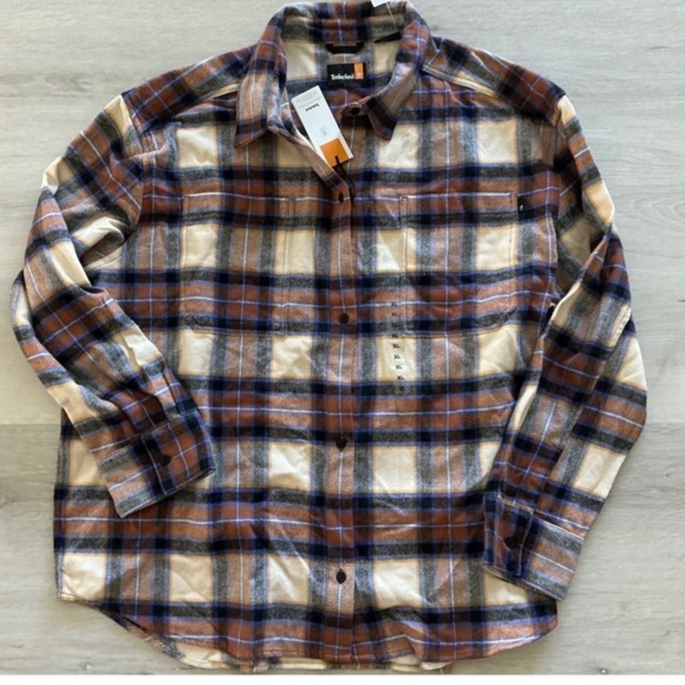 Timberland Flannel Shirt Multicolor Plaid XL‎ New With Tags